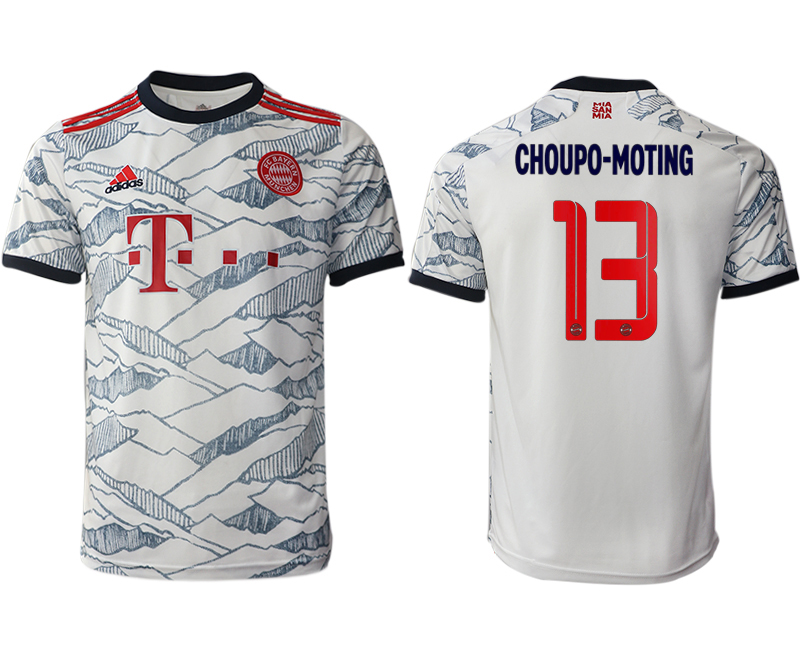 Men 2021-2022 Club Bayern Munich Second away aaa version white #13 Soccer Jersey->bayern munich jersey->Soccer Club Jersey